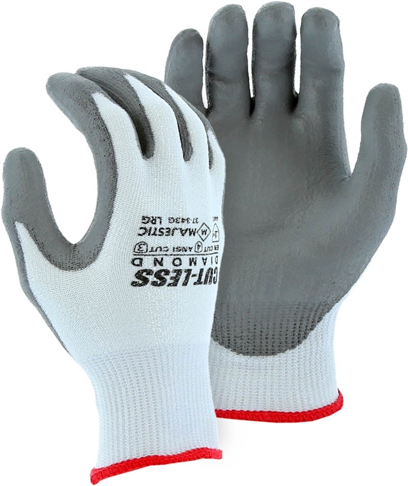 81-37-343G Majestic® Glove Cut-Less Diamond® Knit Glove w Polyurethane Palm
